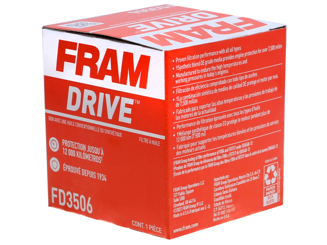 FRAM Drive™ Oil Filter 166 FRAM Drive™ Oil Filter