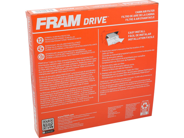FRAM Drive™ Cabin Air Filter 4 FRAM Drive™ Cabin Air Filter