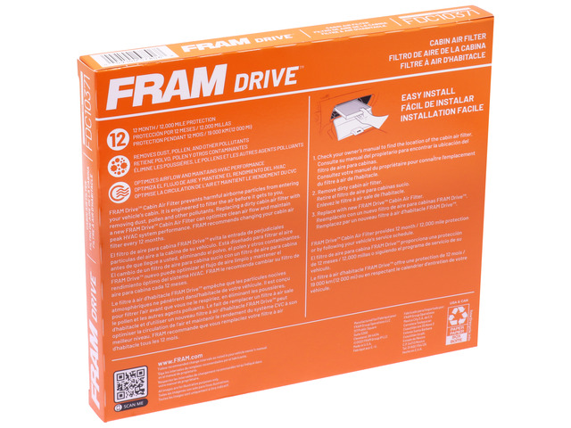 FRAM Drive™ Cabin Air Filter 4 FRAM Drive™ Cabin Air Filter