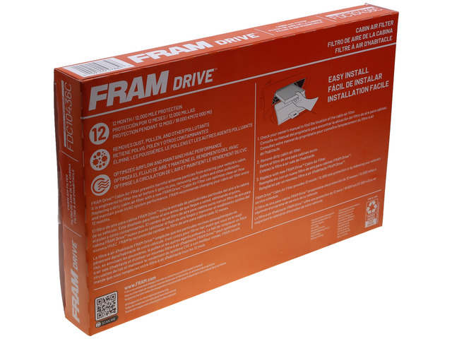 FRAM Drive™ Cabin Air Filter 4 FRAM Drive™ Cabin Air Filter