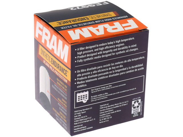 FRAM Synthetic Endurance™ Oil Filter 4 FRAM Synthetic Endurance™ Oil Filter