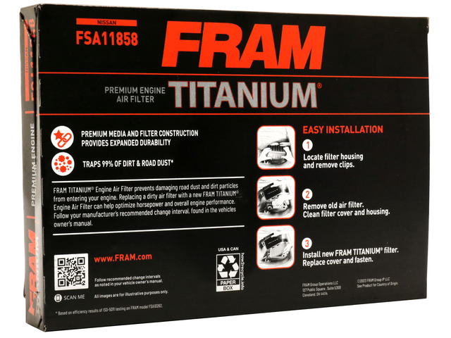 FRAM Titanium® Air Filter 4 FRAM Titanium® Air Filter