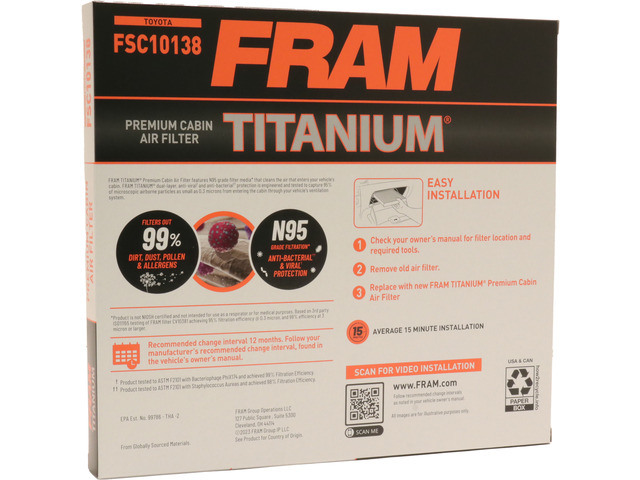 FRAM Titanium® Cabin Air Filter