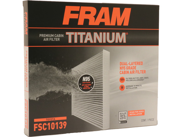 FRAM Titanium® Cabin Air Filter 1 FRAM Titanium® Cabin Air Filter