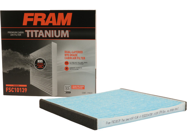 FRAM Titanium® Cabin Air Filter 5 FRAM Titanium® Cabin Air Filter