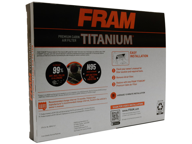 FRAM Titanium® Cabin Air Filter