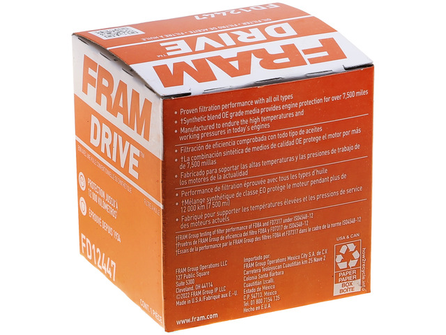 FRAM Drive™ Oil Filter 19 FRAM Drive™ Oil Filter