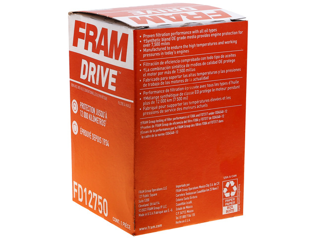 FRAM Drive™ Oil Filter 4 FRAM Drive™ Oil Filter
