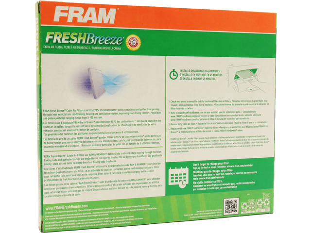FRAM Fresh Breeze® Cabin Air Filter 4 FRAM Fresh Breeze® Cabin Air Filter